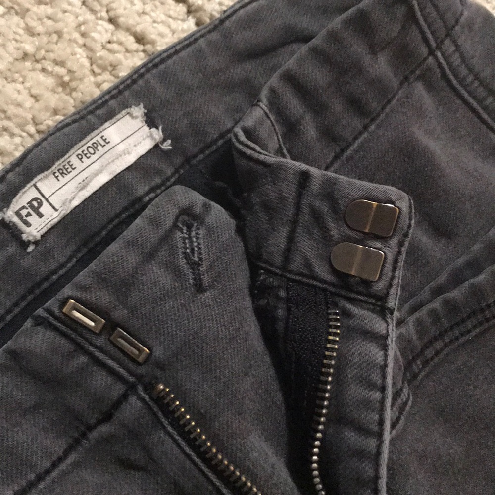 Black high waisted skinny leg Free People pants